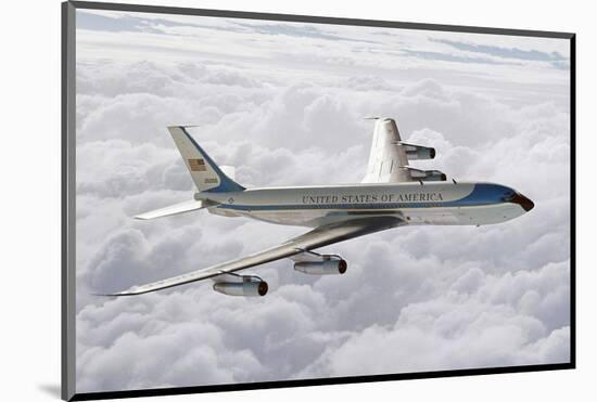 Boeing 707 1st president plane-null-Mounted Art Print