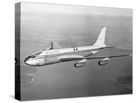 Boeing 707 Plane in Flight-null-Stretched Canvas