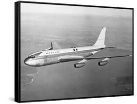 Boeing 707 Plane in Flight-null-Framed Stretched Canvas