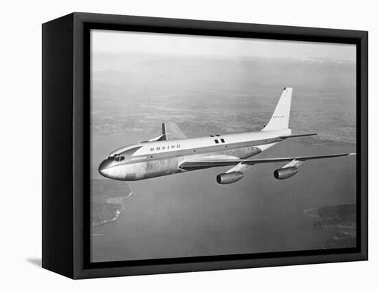 Boeing 707 Plane in Flight-null-Framed Stretched Canvas