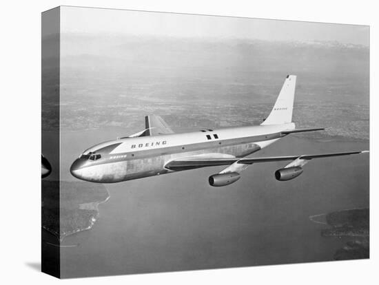 Boeing 707 Plane in Flight-null-Stretched Canvas