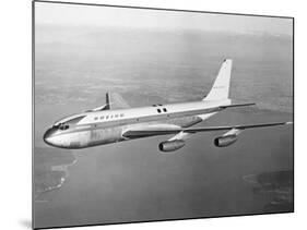 Boeing 707 Plane in Flight-null-Mounted Photographic Print