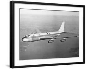 Boeing 707 Plane in Flight-null-Framed Photographic Print