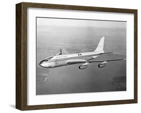 Boeing 707 Plane in Flight-null-Framed Photographic Print