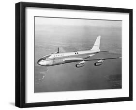 Boeing 707 Plane in Flight-null-Framed Photographic Print