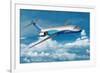 Boeing 717-200 in Flight-null-Framed Art Print