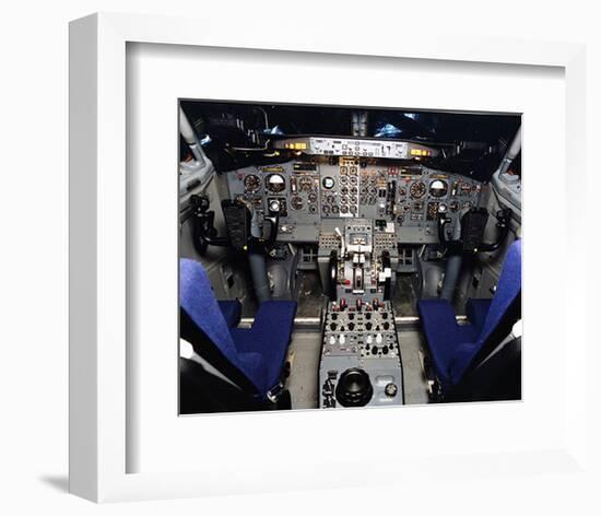 Boeing 737 1960s Cockpit-null-Framed Art Print