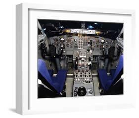 Boeing 737 1960s Cockpit-null-Framed Art Print