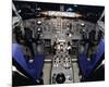 Boeing 737 1960s Cockpit-null-Mounted Art Print