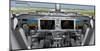 Boeing 737 MAX flight deck-null-Mounted Art Print