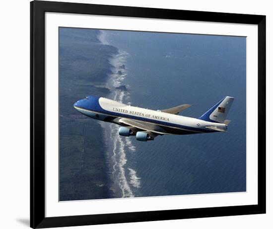 Boeing 747-200B Air Force One-null-Framed Art Print