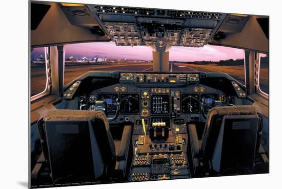 Boeing 747-400 Flight Deck-null-Mounted Poster