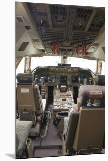 Boeing 747-8 Flight Deck-Mark Williamson-Mounted Photographic Print