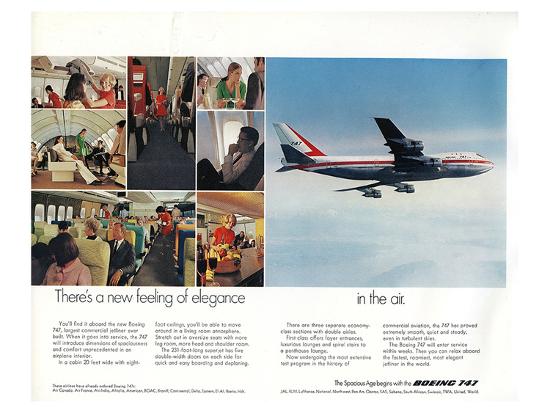 Boeing 747 advertisement from 1969' Premium Giclee Print | AllPosters.com