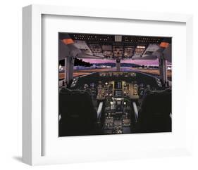 Boeing 757 glass cockpit-null-Framed Art Print