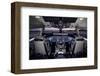 Boeing 767 flat-panel flight deck-null-Framed Art Print