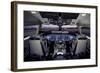 Boeing 767 flat-panel flight deck-null-Framed Art Print