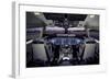 Boeing 767 flat-panel flight deck-null-Framed Art Print