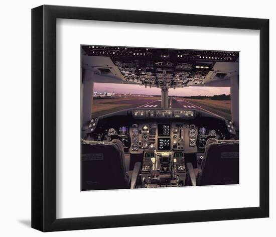 Boeing 767 Flight Deck-null-Framed Art Print