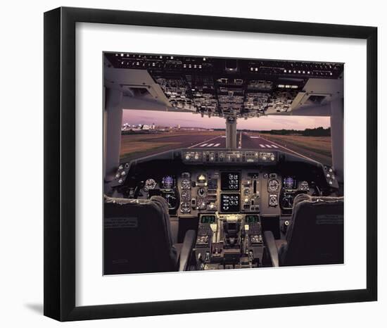 Boeing 767 Flight Deck-null-Framed Art Print