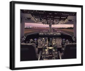 Boeing 767 Flight Deck-null-Framed Art Print