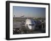 Boeing 777-300 ER Jet Airliner of Emirates Airline at Gate, Sydney Airport, Australia-Nick Servian-Framed Photographic Print