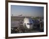 Boeing 777-300 ER Jet Airliner of Emirates Airline at Gate, Sydney Airport, Australia-Nick Servian-Framed Photographic Print