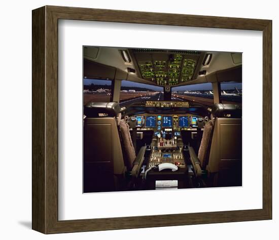 Boeing 777 Flight Deck-null-Framed Art Print