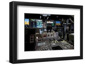 Boeing 787 Dreamliner Flight Deck-null-Framed Art Print