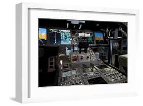 Boeing 787 Dreamliner Flight Deck-null-Framed Art Print