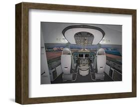 Boeing 787 Dreamliner flight deck-null-Framed Art Print