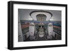 Boeing 787 Dreamliner flight deck-null-Framed Art Print