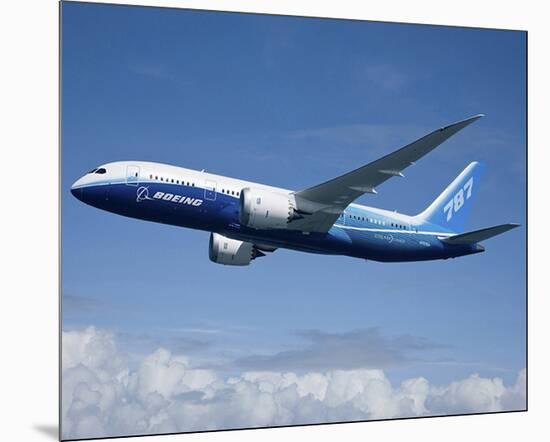 Boeing 787 Dreamliner-null-Mounted Art Print