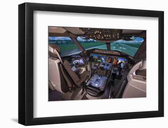 Boeing 787 Flight Deck-null-Framed Art Print