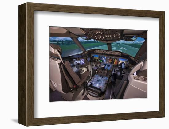 Boeing 787 Flight Deck-null-Framed Art Print