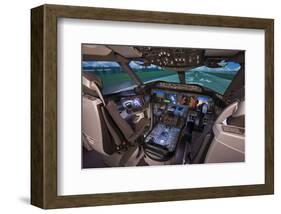 Boeing 787 Flight Deck-null-Framed Art Print