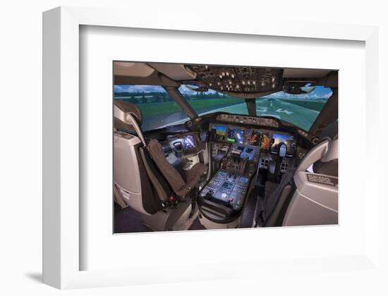 Boeing 787 Flight Deck-null-Framed Art Print