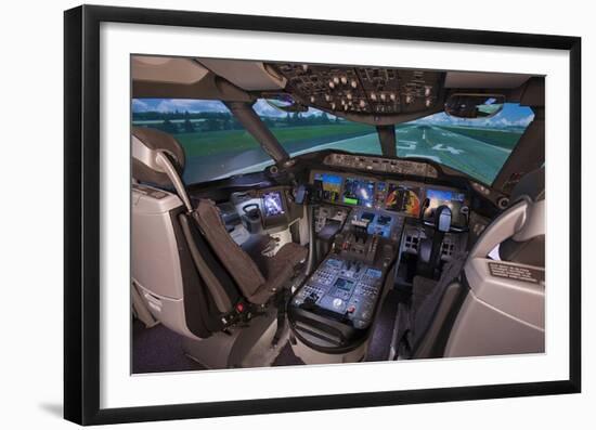 Boeing 787 Flight Deck-null-Framed Art Print