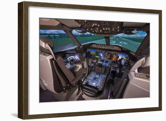 Boeing 787 Flight Deck-null-Framed Art Print