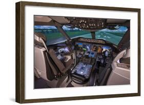 Boeing 787 Flight Deck-null-Framed Art Print