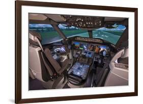 Boeing 787 Flight Deck-null-Framed Art Print