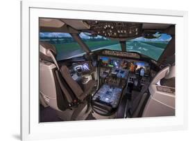 Boeing 787 Flight Deck-null-Framed Art Print