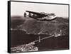 Boeing B-314 over San Francisco Bay, California 1939-Clyde Sunderland-Framed Stretched Canvas