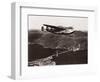 Boeing B-314 over San Francisco Bay, California 1939-Clyde Sunderland-Framed Art Print