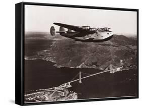 Boeing B-314 over San Francisco Bay, California 1939-Clyde Sunderland-Framed Stretched Canvas