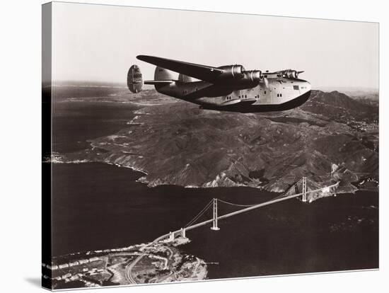 Boeing B-314 over San Francisco Bay, California 1939-Clyde Sunderland-Stretched Canvas