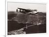 Boeing B-314 over San Francisco Bay, California 1939-Clyde Sunderland-Framed Art Print