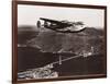 Boeing B-314 over San Francisco Bay, California 1939-Clyde Sunderland-Framed Art Print