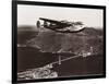 Boeing B-314 over San Francisco Bay, California 1939-Clyde Sunderland-Framed Art Print