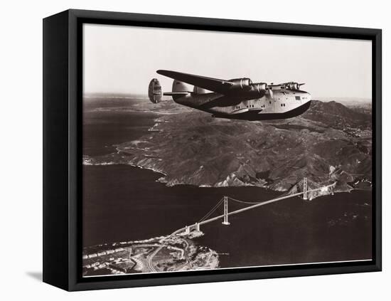 Boeing B-314 over San Francisco Bay, California 1939-Clyde Sunderland-Framed Stretched Canvas